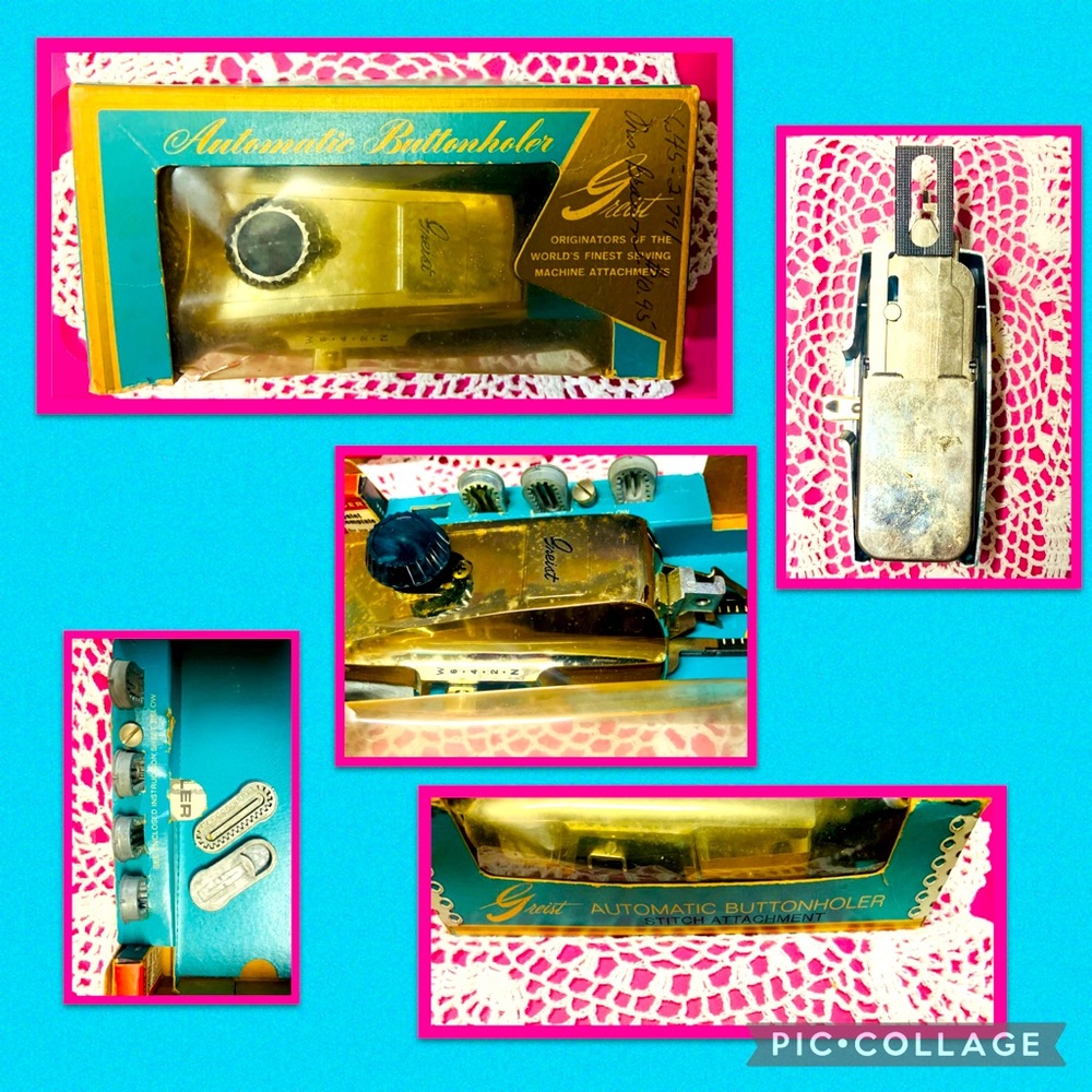•Vintage Greist Automatic Buttonholer Attachment•